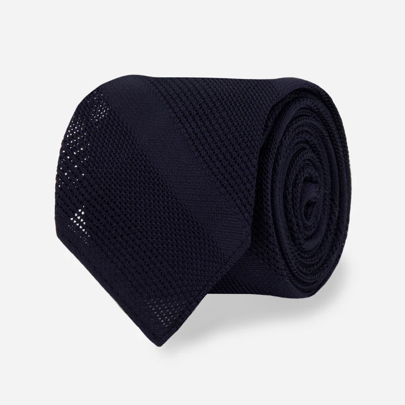 Ivy Grenadine Midnight Navy Tie