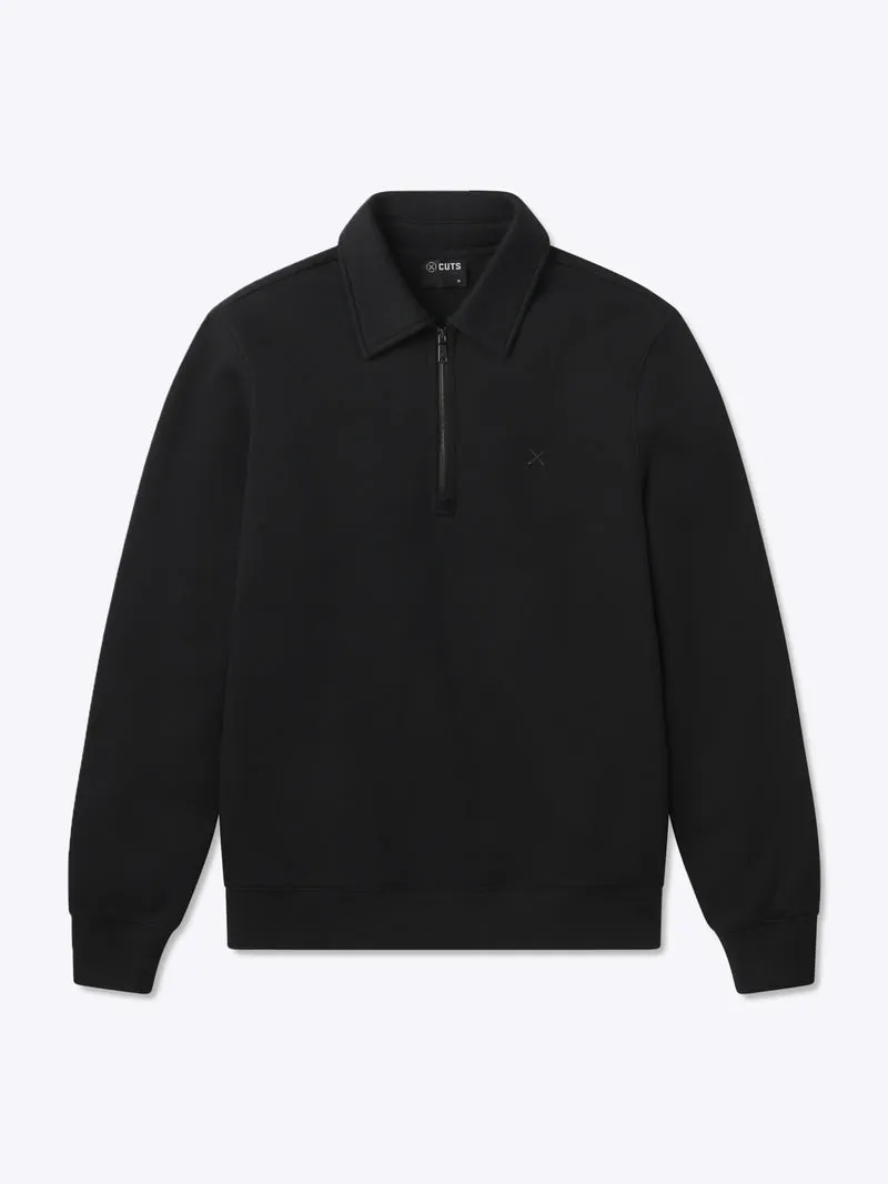 Divine Fleece Q-Zip | Black Classic-fit