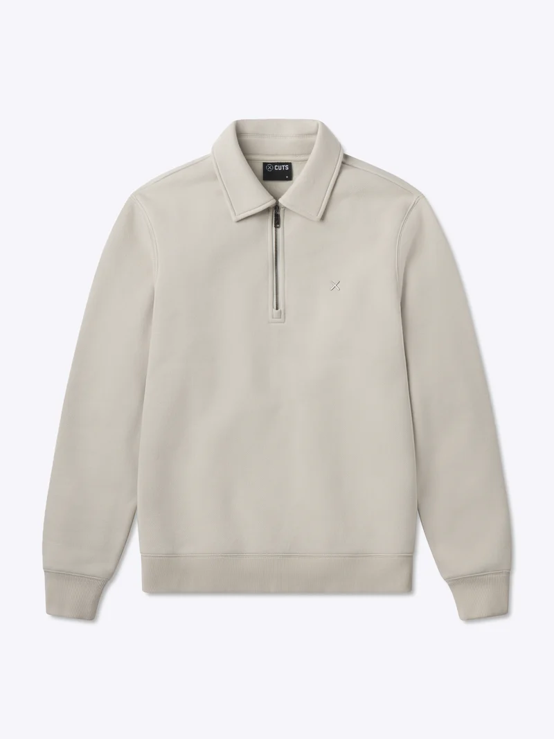 Divine Fleece Q-Zip | Parchment Classic-fit