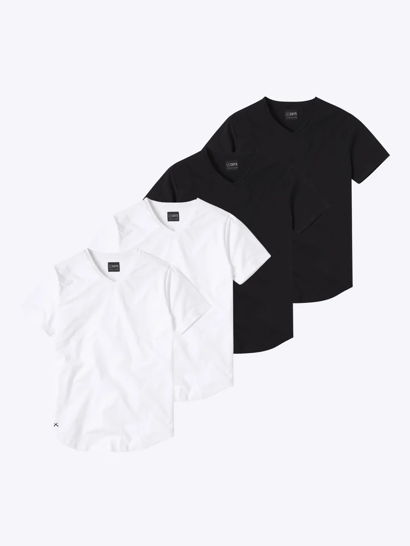 AO V-neck Tee 4-Pack