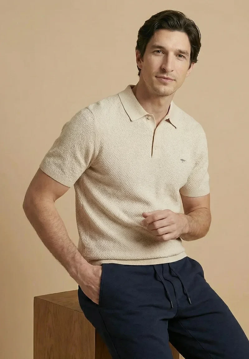 Knitted Polo, Structure - 824 new offwhite