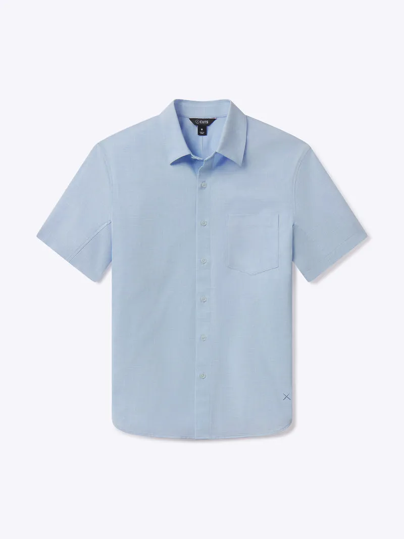 SoHo Short Sleeve Button Up | Oxford Blue Signature-fit