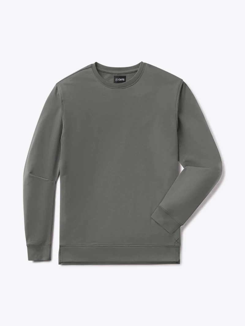 Hyperloop Pullover Split-Hem | Castor Grey Signature-Fit