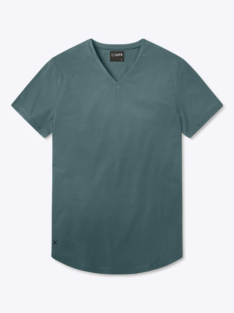 AO V-Neck Curve-Hem Tee | North Atlantic Signature-Fit PYCA Pro®