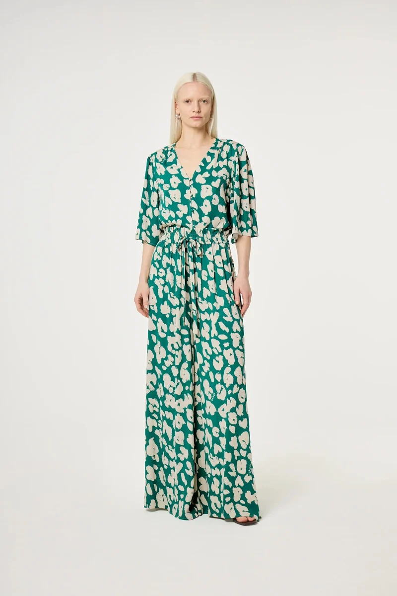 Palapa Trousers - 0249 Evergreen/Cosy White