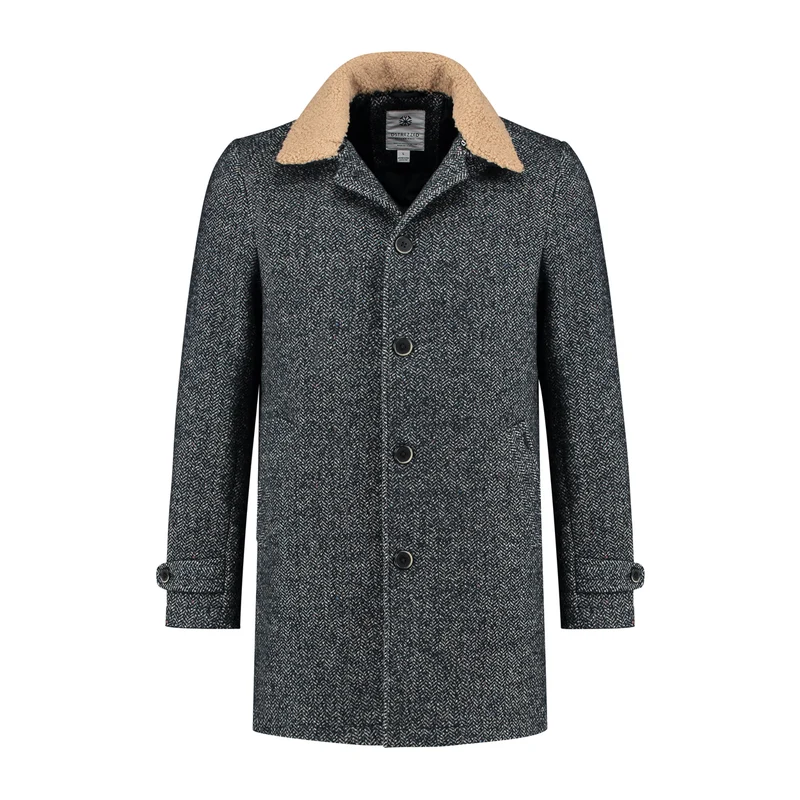 Herringbone Wool Coat by Dstrezzed