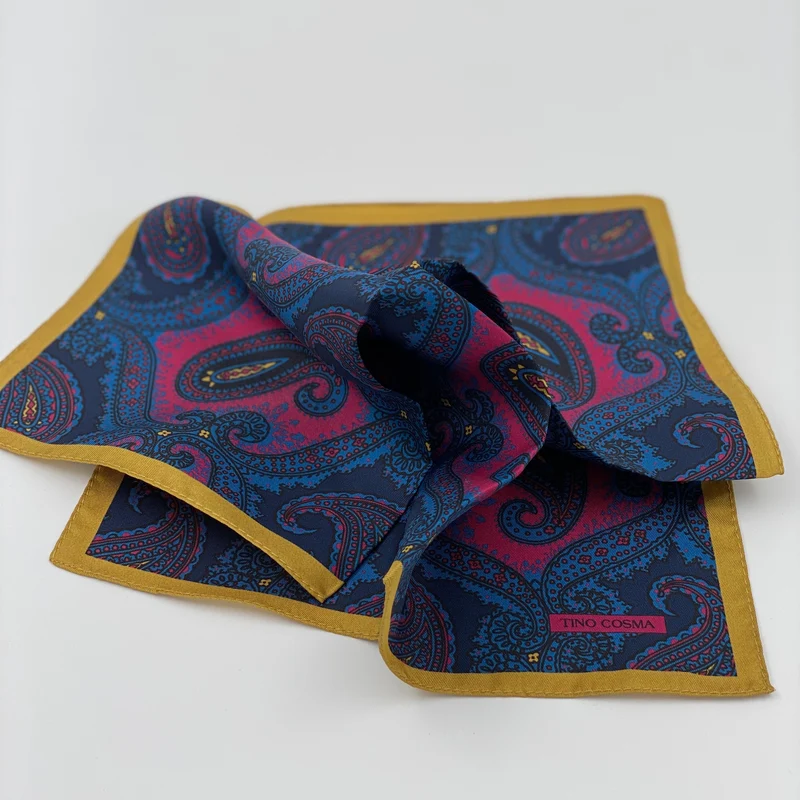 Rich Paisley Monti Castello Pocket Square