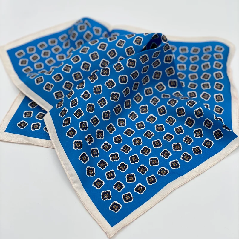 Vibrant Blue Monti Castello Pocket Square