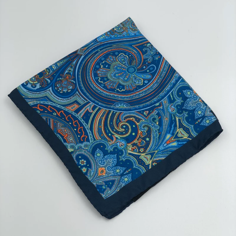 Monti Castello Paisley Print Pocket Square