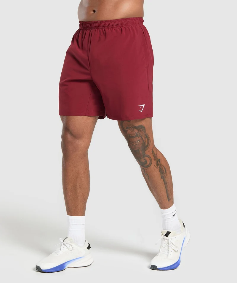 Gymshark Arrival 7" Shorts - Sets Red