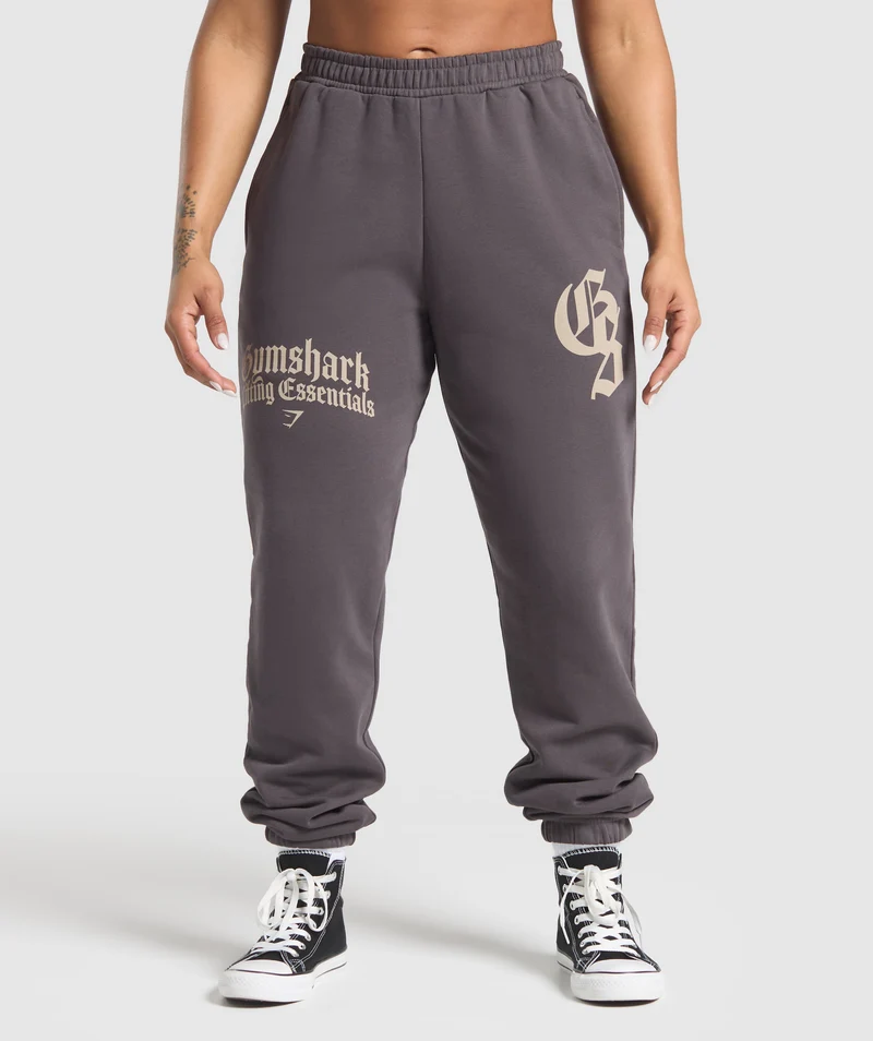 Gymshark Lifting Essentials Oversized Jogger - Greyed Purple