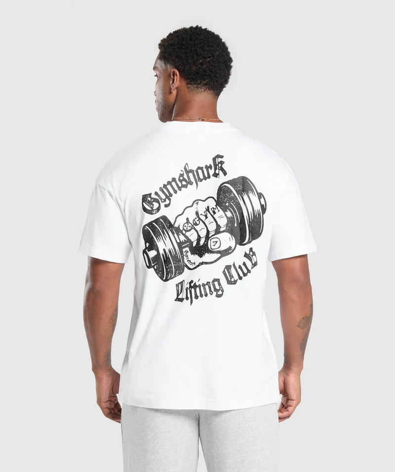 Gymshark Strength Dept Graphic T-Shirt - White