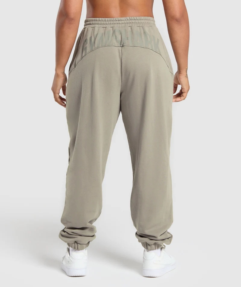 Gymshark Power Washed Joggers - Linen Brown/Wash