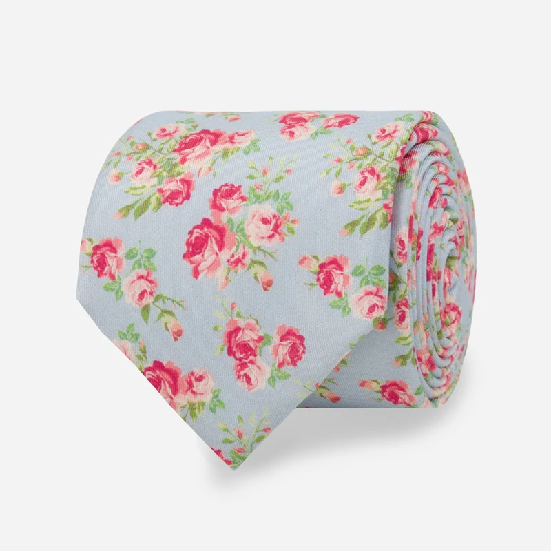 Winner's Circle Floral Light Blue Tie