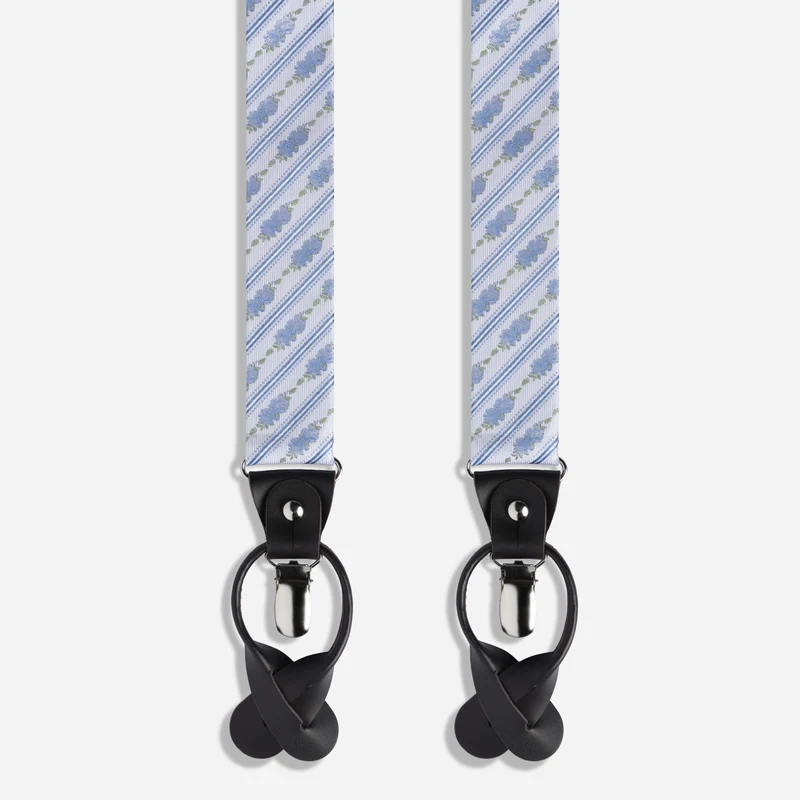 Winner's Circle Floral Light Blue Suspender