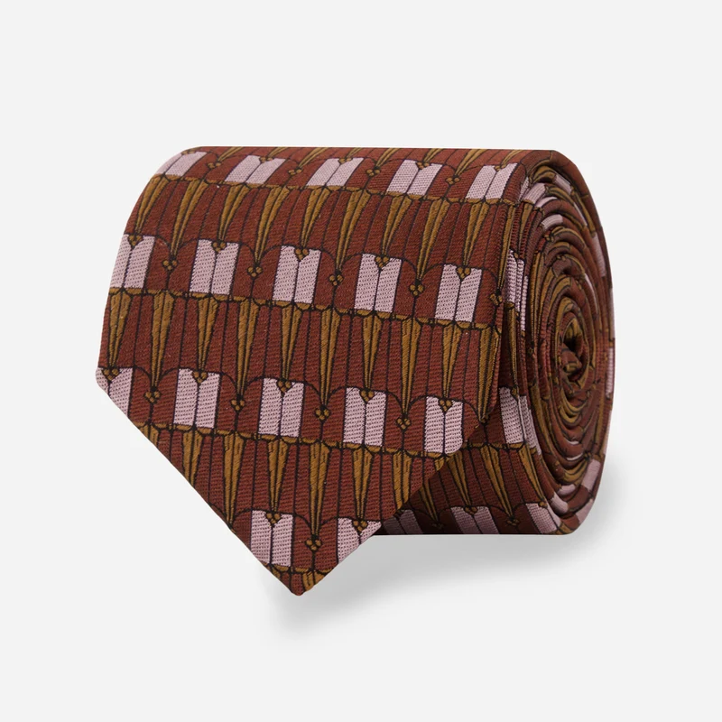 Sumac Blocks Burgundy Tie