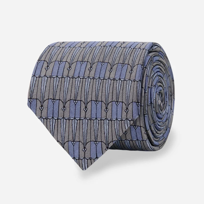 Sumac Blocks Slate Blue Tie