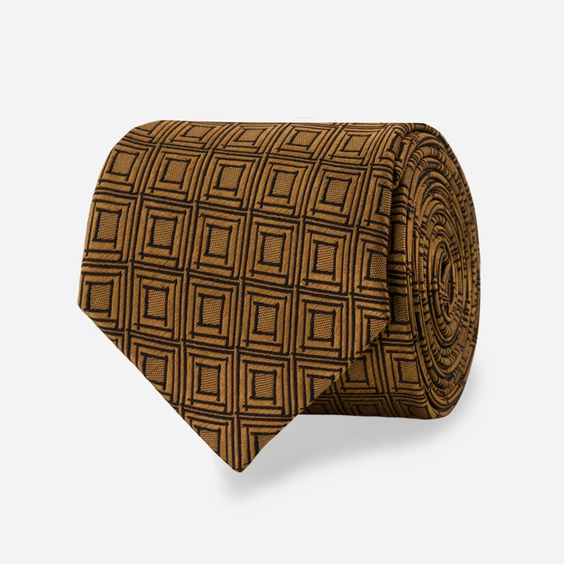 Frank Lloyd Wright Midway Gardens Detail Sketch Dark Oak Tie