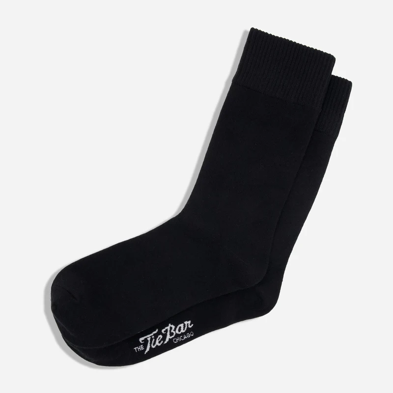 Kinzie Solid Black Dress Socks