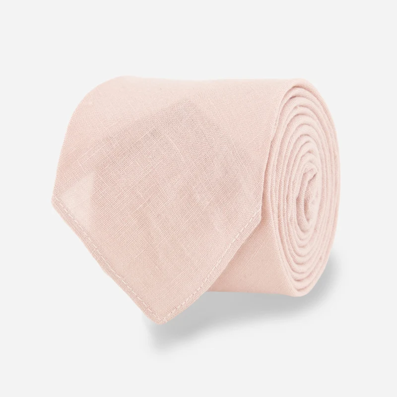 Kinzie French Linen Blush Pink Tie