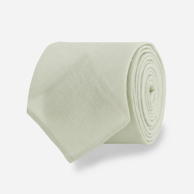 Kinzie French Linen Sage Green Tie