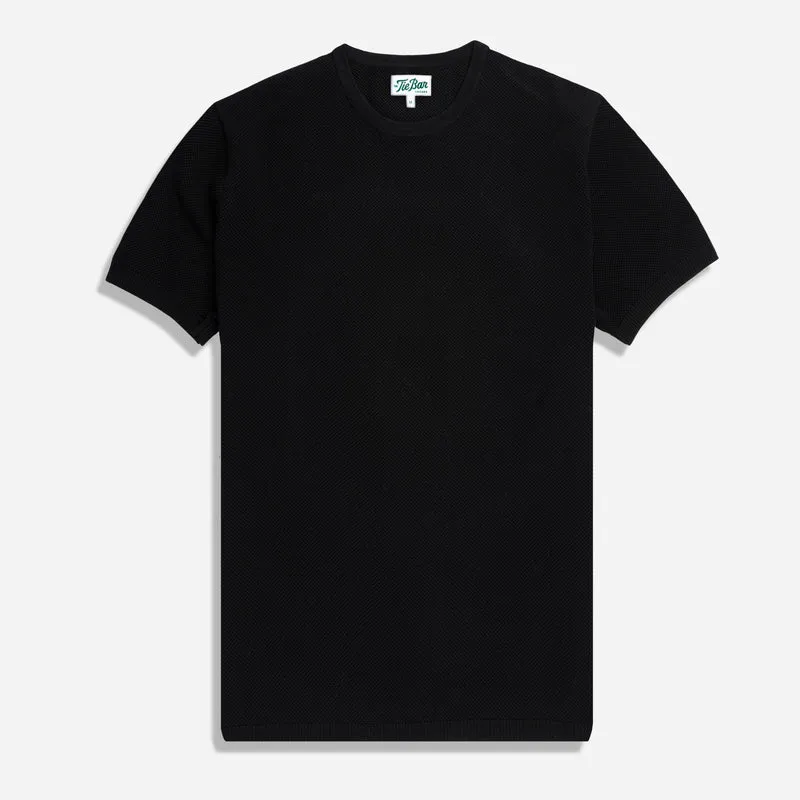 Pique Black Tee