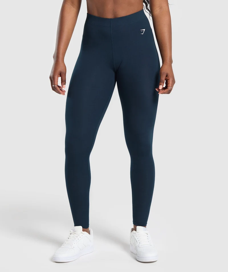 Gymshark Cotton Leggings - Navy