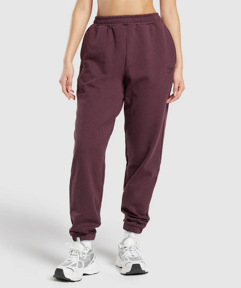 Gymshark Rest Day Sweats Joggers - Bros Deep Plum Marl