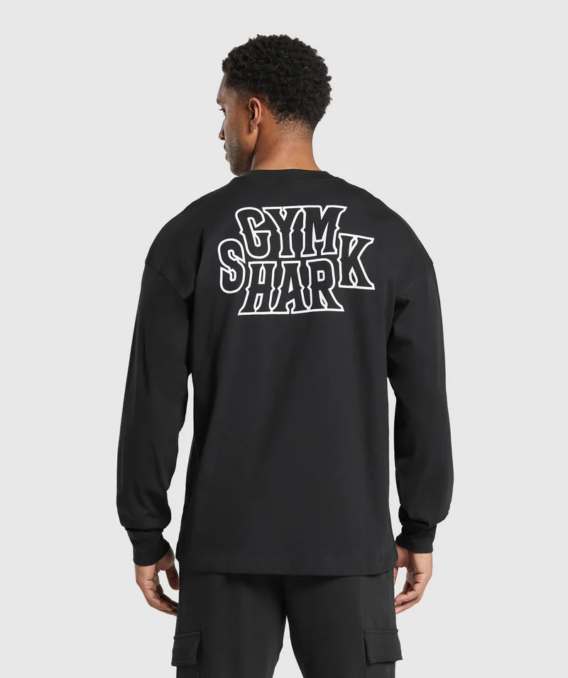 Gymshark Western Long Sleeve T-Shirt - Black