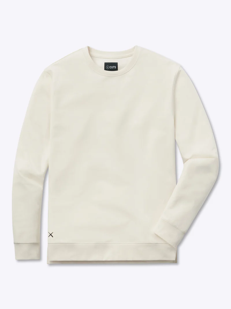 Hyperloop Pullover Split-Hem | Ivory Signature-fit