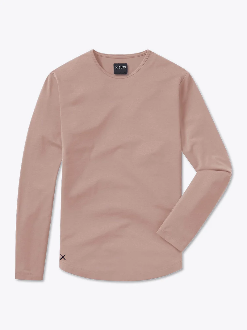 AO Long Sleeve Curve-Hem Tee | Mountain Mist Signature-fit PYCA Pro®