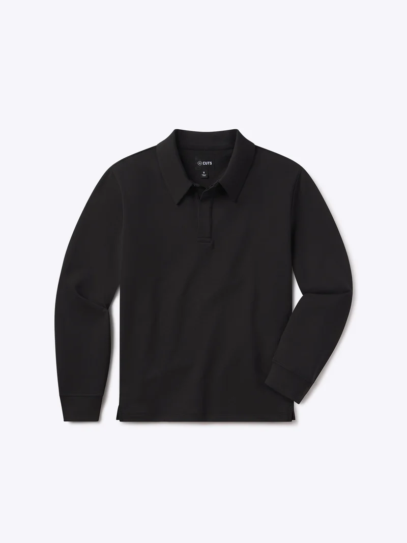 Hyperloop Rugby Polo | Black Signature-Fit