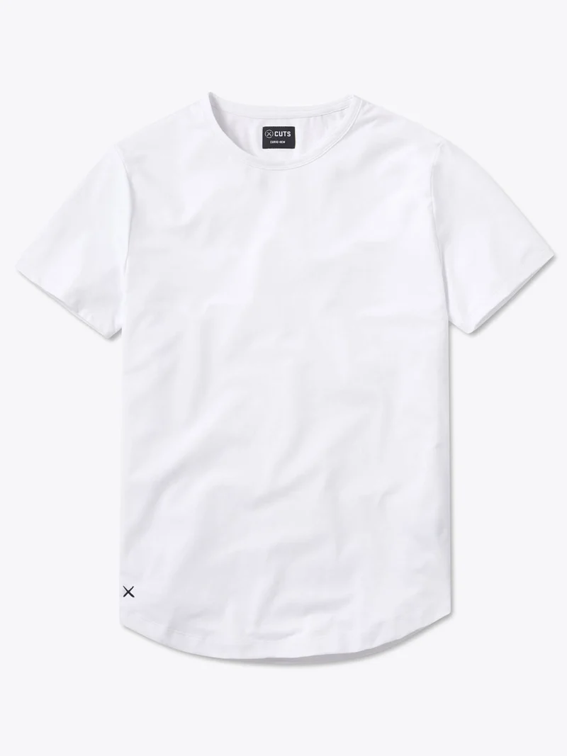 AO Curve-Hem Tee | White Signature-fit PYCA Pro®