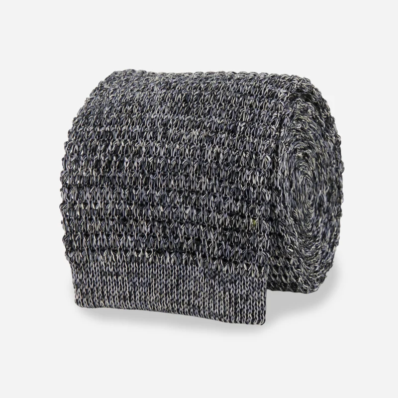 Marled Knit Granite Tie