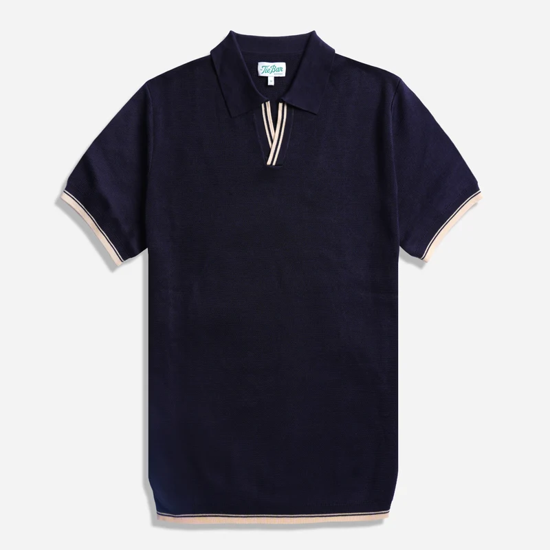 Heritage Tipped Navy Polo