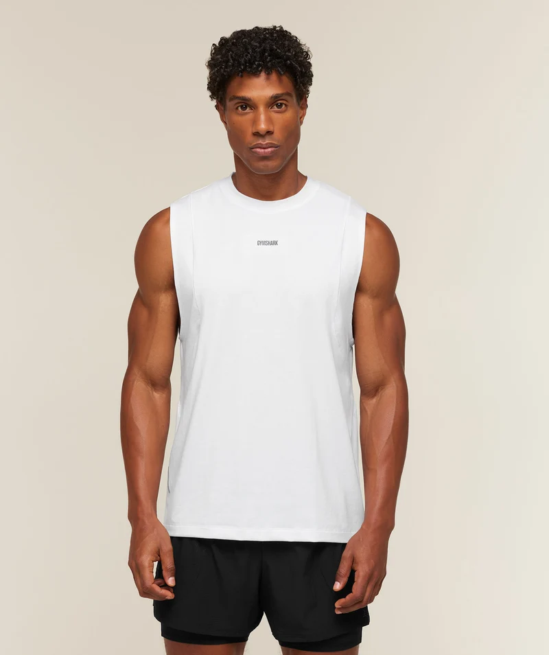 Gymshark Super Soft Running Tank - White