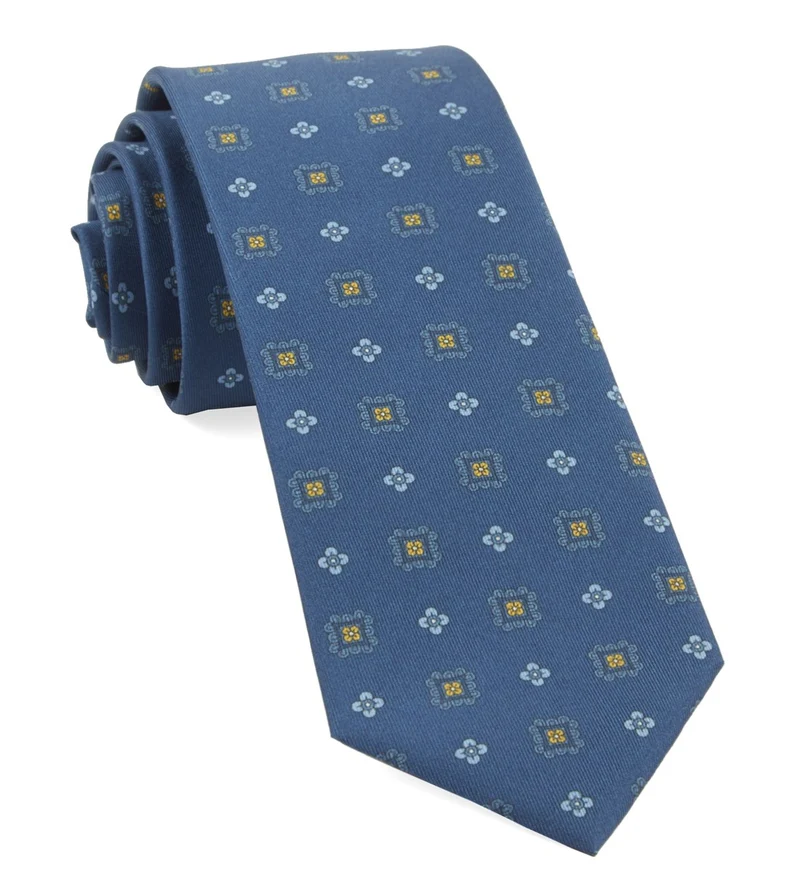 Wildflower Medallion Dark Blue Tie