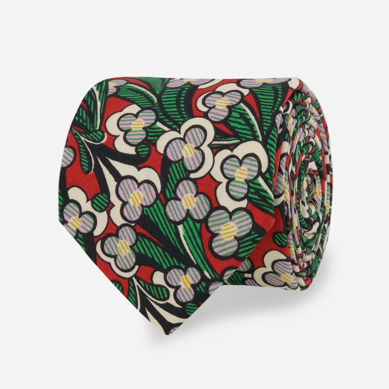 Laith Floral Red Tie