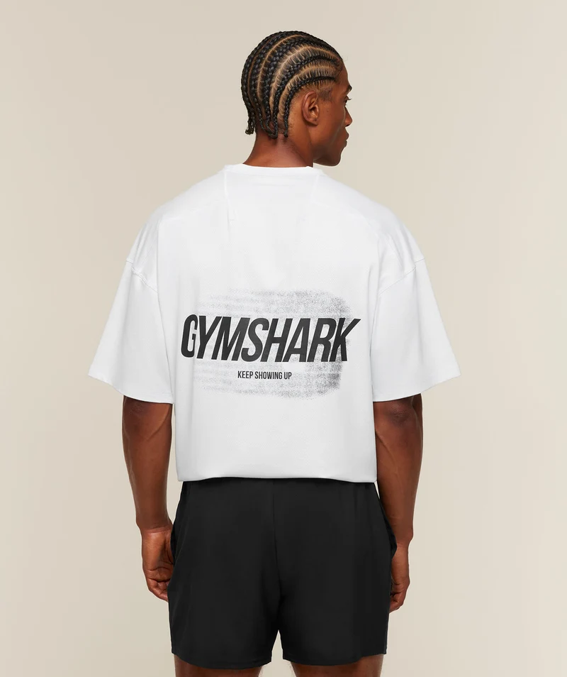 Gymshark Hybrid T-Shirt - White