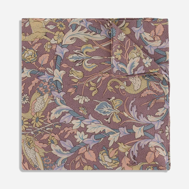 Joan Fawn Vintage Mauve Pocket Square