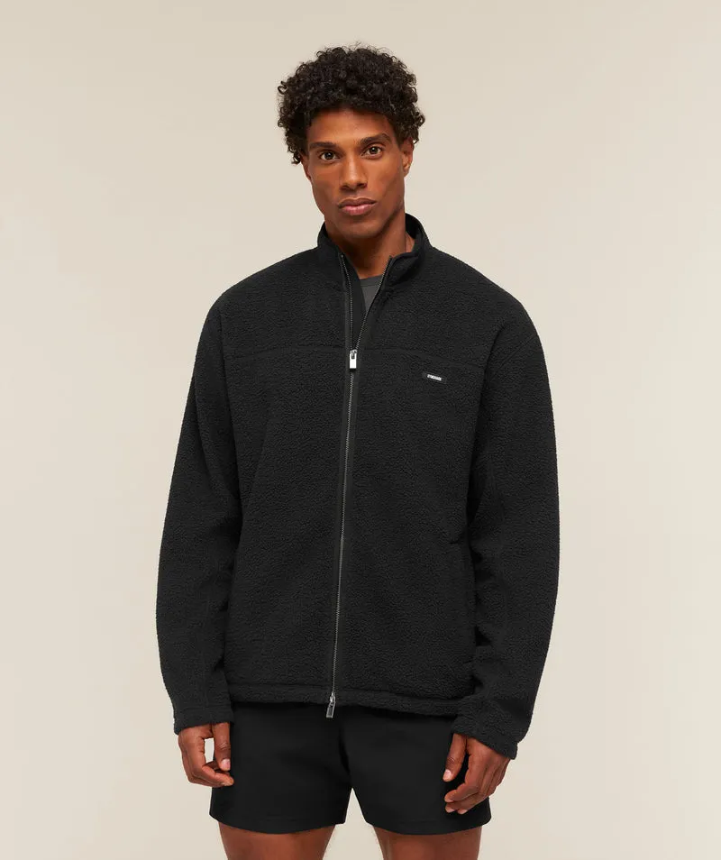 Gymshark Fleece Zip Through Jacket - Black