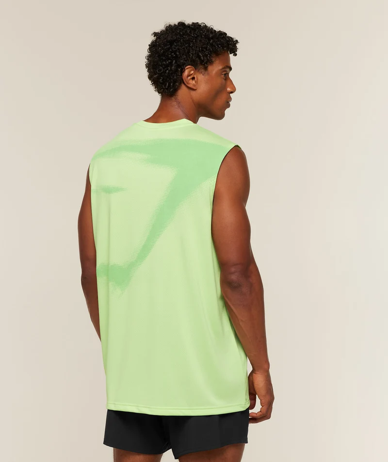 Gymshark Motion Blur Graphic Tank - Pace Green