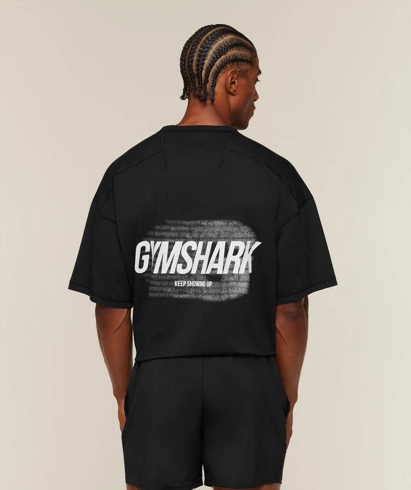 Gymshark Hybrid T-Shirt - Black