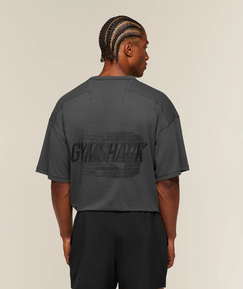 Gymshark Hybrid T-Shirt - Onyx Grey