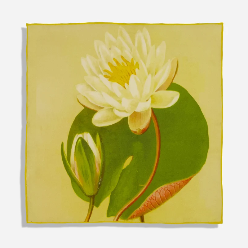 Lilly Pad Butter Yellow Pocket Square