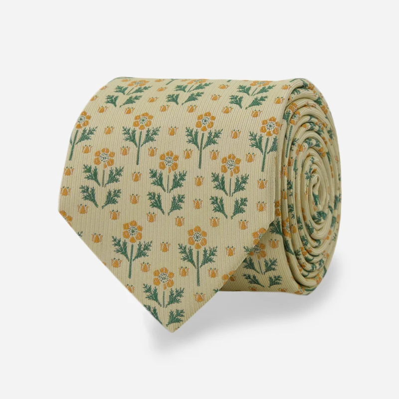 Cottage Bloom Butter Yellow Tie