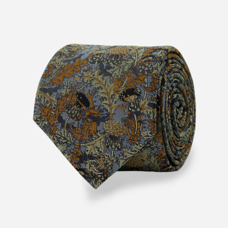Botanical Bank Slate Blue Tie