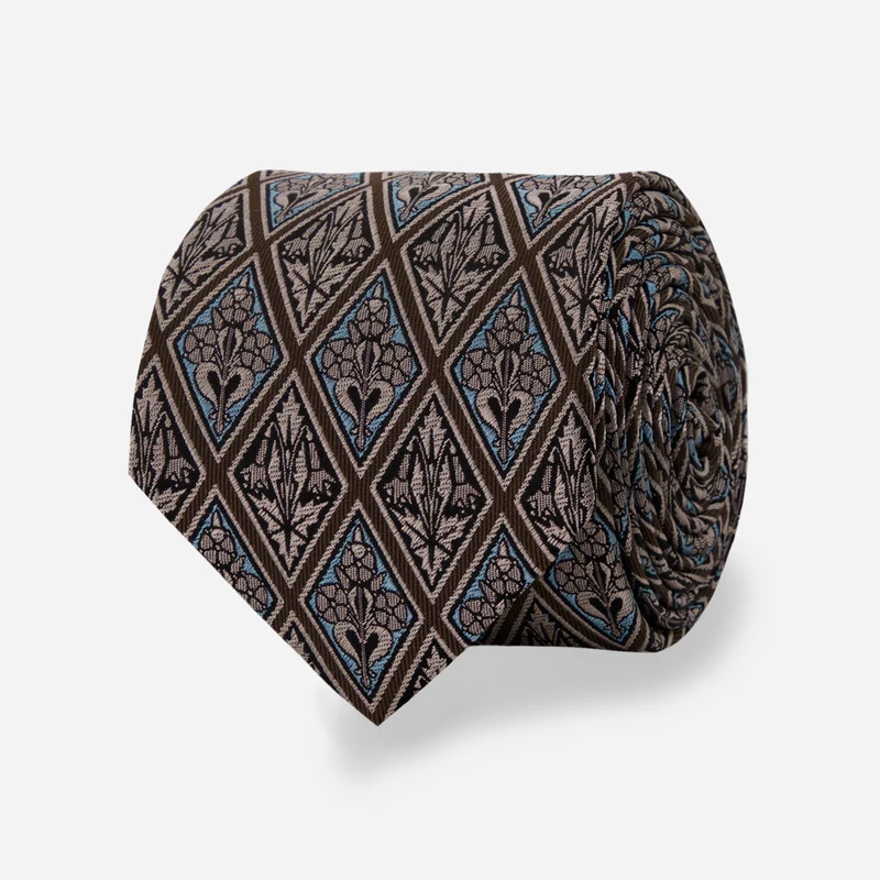 Lattice Grove Slate Blue Tie