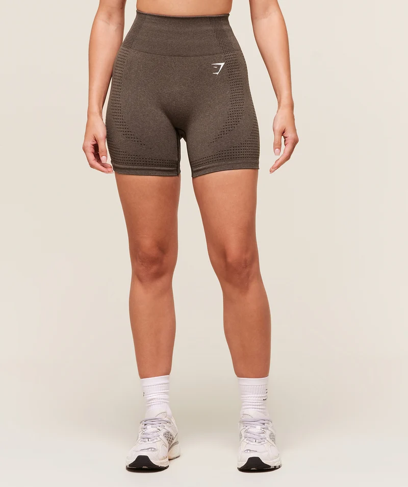Gymshark Vital Seamless 2.0 Shorts - Penny Brown Marl