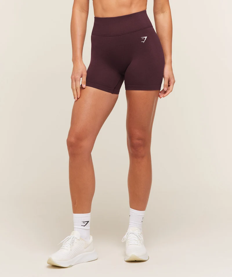 Gymshark Relay Seamless High-Rise Shorts - Cherry Purple